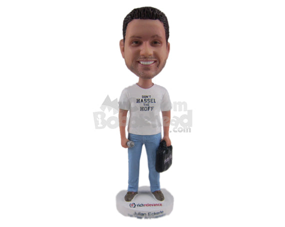 Custom Bobblehead Guy Wearing A T-Shirt And Jeans With Sneakers - Leisure & Casual Casual Males Personalized Bobblehead & Cake Topper Custom Bobblehead Guy Wearing A T-Shirt And Jeans With Sneakers - Leisure & Casual Casual Males Personalized Bobblehead & Cake Topper